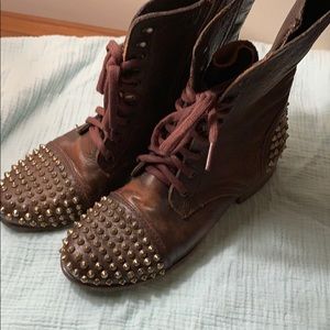 Steve Madden studded combat boots